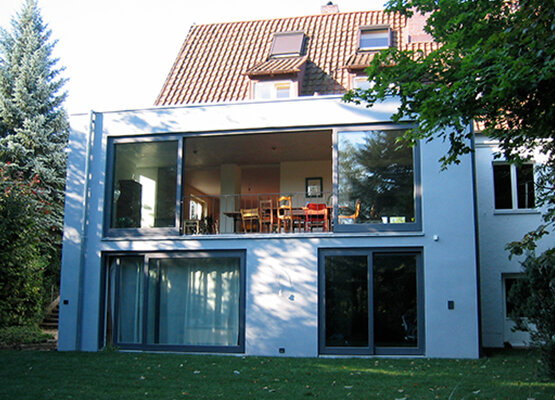 architekt huismans anbau und erweiterung wohnhaus frontansicht links