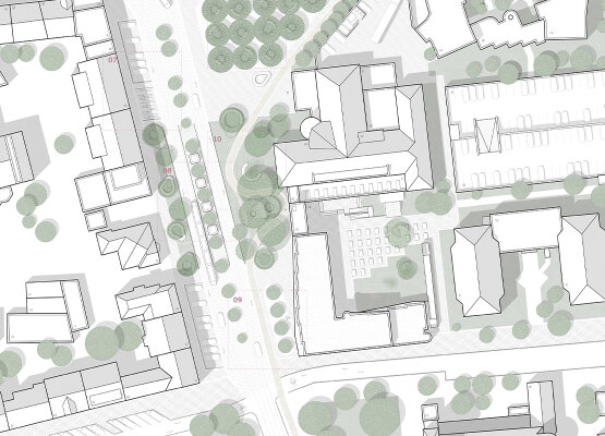 Lageplan Erlangen Städtebau Studentenwohnheim